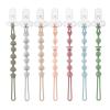 imagePandaEar 7 Pack Silicone Pacifier Clips Pacifier Holder with One Piece Design for Baby Boys ampamp Girls 3 Month Teething Toys Teethers