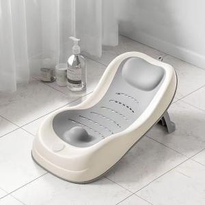 imagePandaEar Baby Bath Support Foldable Infant Bathtub for Newborn Babies 06 Months Soft Sink Baby Bath Tub GreyGrey