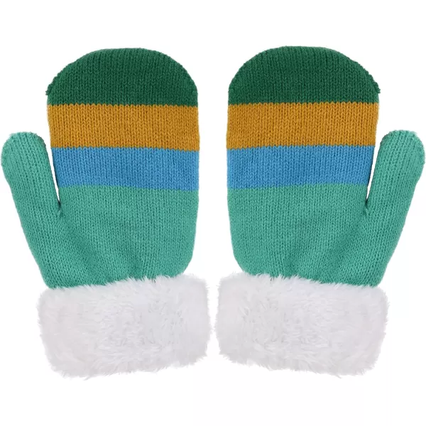 Verabella Boys Girls Sherpa Lined Fuzzy Cuff Winter Mittens Kids Knitted Gloves 3 Pairs3 Pairs Style10
