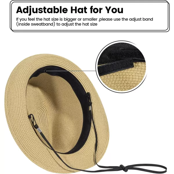 Verabella Straw Fedora Hat for Women ampamp Men Foldable Short Brim Trilby Beach Sun Hat