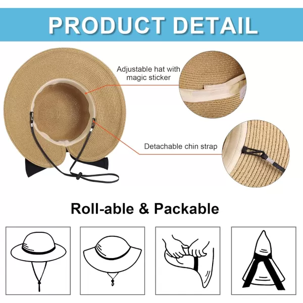 Verabella Sun Hats for Women UPF 50 Womens Lightweight FoldablePackable Beach Sun HatBeige