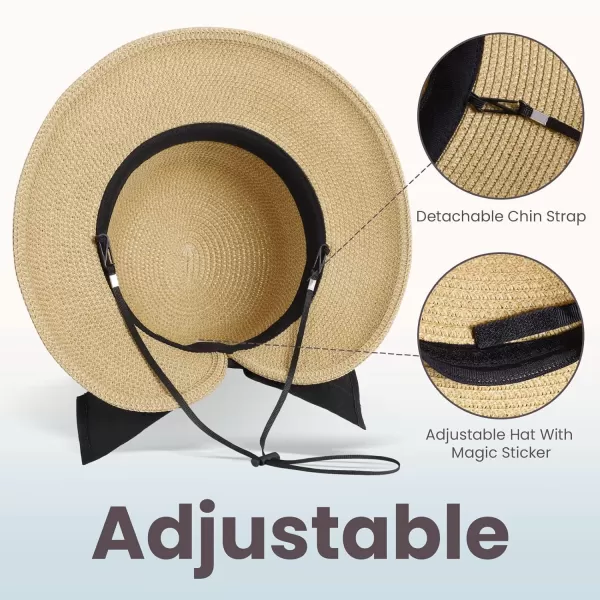 Verabella Sun Hats for Women UPF 50 Womens Lightweight FoldablePackable Beach Sun HatCream Brown Mix