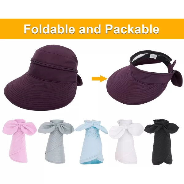 Verabella Womens Beach Hat Summer    for Hiking Sun Protection Visor Sun Protection HatBurgundy