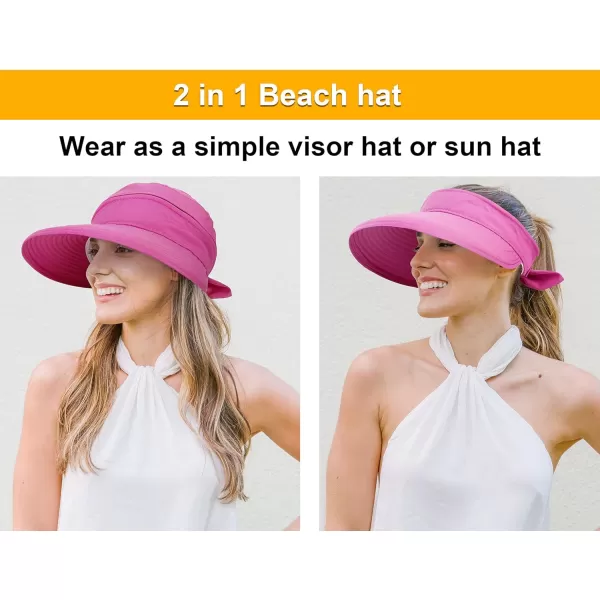 Verabella Womens Beach Hat Summer    for Hiking Sun Protection Visor Sun Protection HatRose