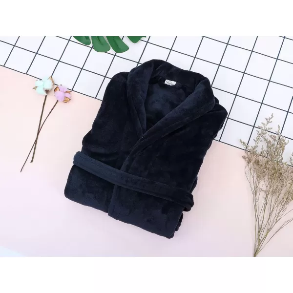 Verabella Womens Luxuriously Cozy Plush Bath RobeBlack