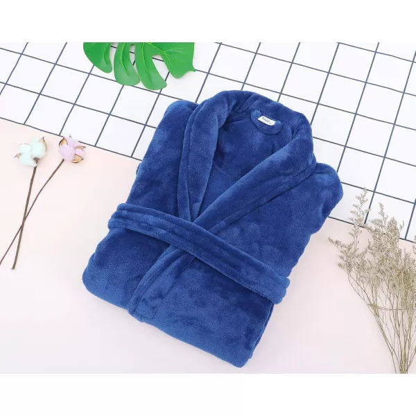 Verabella Womens Luxuriously Cozy Plush Bath RobeCobalt Blue