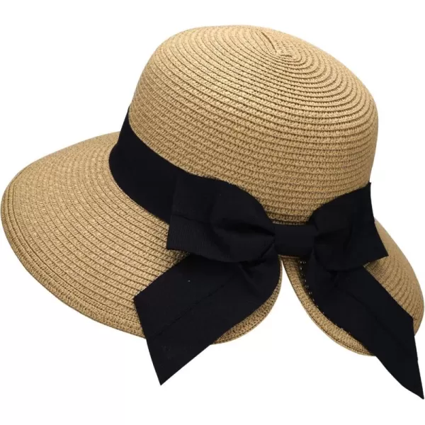 Verabella Sun Hats for Women UPF 50 Womens Lightweight FoldablePackable Beach Sun HatBeige