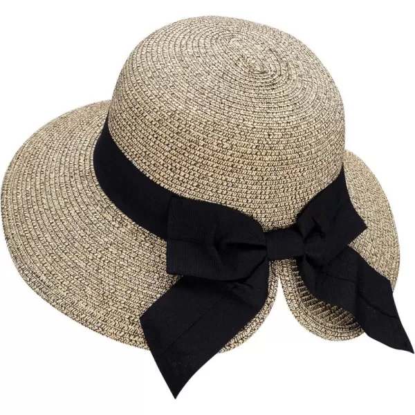 Verabella Sun Hats for Women UPF 50 Womens Lightweight FoldablePackable Beach Sun HatBeigeCoffee