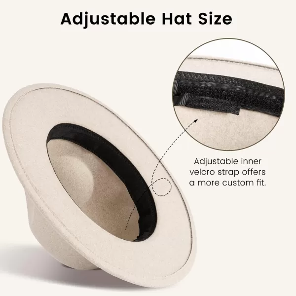 Verabella Fedora for Women Winter Classic Wool Fedora Panama Hat with Belt BuckleShrimp