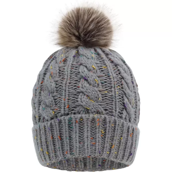 Verabella Women ampamp Mens 3 in 1 Winter Warm Knit Beanie Hat Scarf and Mittens Set8126grey