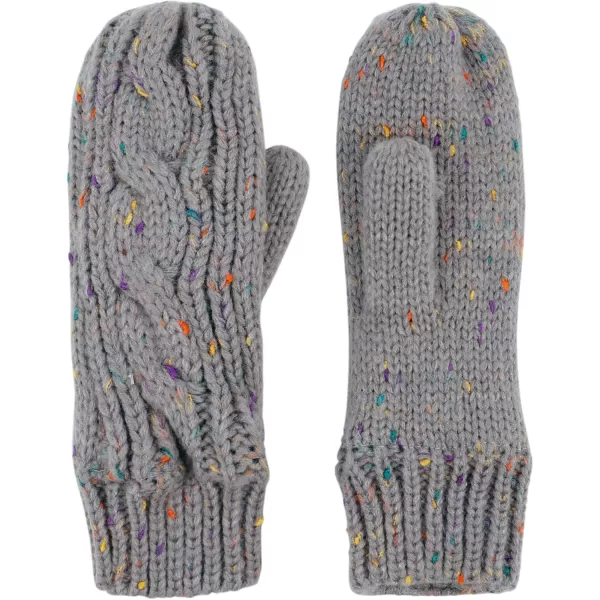 Verabella Women ampamp Mens 3 in 1 Winter Warm Knit Beanie Hat Scarf and Mittens Set8126grey