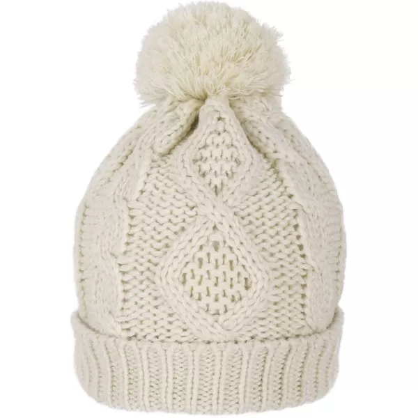 Verabella Women ampamp Mens 3 in 1 Winter Warm Knit Beanie Hat Scarf and Mittens SetBeige