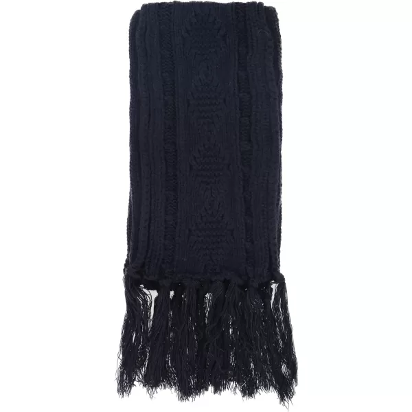 Verabella Women ampamp Mens 3 in 1 Winter Warm Knit Beanie Hat Scarf and Mittens SetBlack