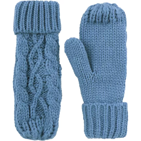 Verabella Women ampamp Mens 3 in 1 Winter Warm Knit Beanie Hat Scarf and Mittens SetCinerous
