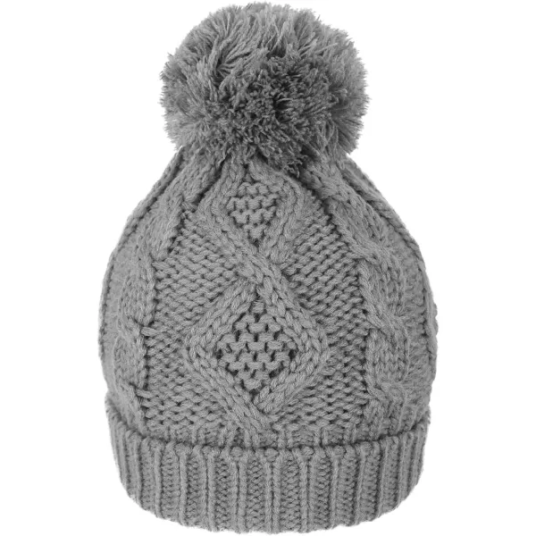 Verabella Women ampamp Mens 3 in 1 Winter Warm Knit Beanie Hat Scarf and Mittens SetGrey