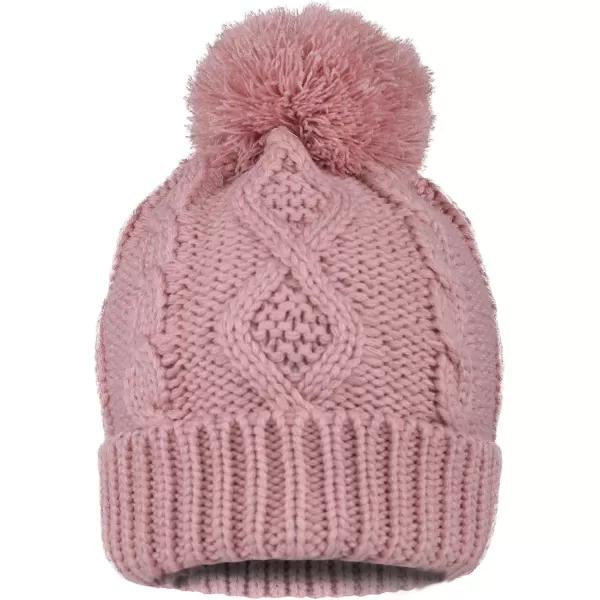 Verabella Women ampamp Mens 3 in 1 Winter Warm Knit Beanie Hat Scarf and Mittens SetPink