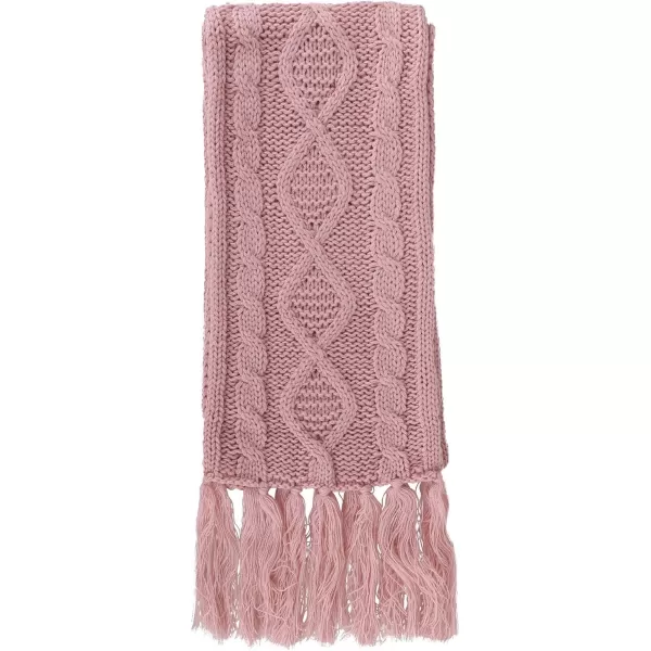 Verabella Women ampamp Mens 3 in 1 Winter Warm Knit Beanie Hat Scarf and Mittens SetPink