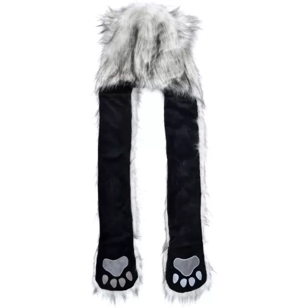 Animal Hood Hat Scarf and Mitten Gloves 3in1 Multifunction Furry HoodieFox