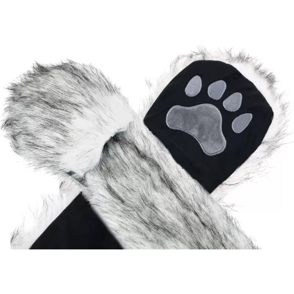 Animal Hood Hat Scarf and Mitten Gloves 3in1 Multifunction Furry HoodieFox