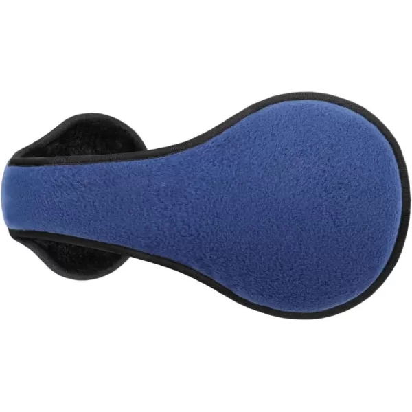 Verabella Men UltraSoft Plush Faux Fur Earmuffs Foldable Cold Weather Ear Muff Lined Trim Knits Ear WarmersRoyal Blue