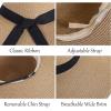 imageVerabella Sun Hats for Women UV Protection Wide Brim UPF 50 Foldable Floppy Straw Beach Hat with StrapKhaki