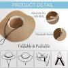 imageVerabella Sun Hats for Women UV Protection Wide Brim UPF 50 Foldable Floppy Straw Beach Hat with StrapKhaki