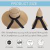 imageVerabella Sun Hats for Women UV Protection Wide Brim UPF 50 Foldable Floppy Straw Beach Hat with StrapKhaki