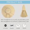 imageVerabella Sun Hats for Women UV Protection Wide Brim UPF 50 Foldable Floppy Straw Beach Hat with StrapMix Beigebraid Leather