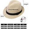 imageVerabella Straw Fedora Hat for Women ampamp Men Foldable Short Brim Trilby Beach Sun HatBeige