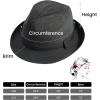 imageVerabella Straw Fedora Hat for Women ampamp Men Foldable Short Brim Trilby Beach Sun HatBlack