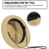 imageVerabella Straw Fedora Hat for Women ampamp Men Foldable Short Brim Trilby Beach Sun HatKhaki