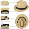 imageVerabella Straw Fedora Hat for Women ampamp Men Foldable Short Brim Trilby Beach Sun HatKhaki