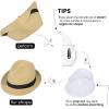 imageVerabella Straw Fedora Hat for Women ampamp Men Foldable Short Brim Trilby Beach Sun HatKhaki