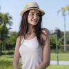 imageVerabella Straw Fedora Hat for Women ampamp Men Foldable Short Brim Trilby Beach Sun HatMix Beige
