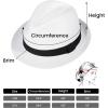 imageVerabella Straw Fedora Hat for Women ampamp Men Foldable Short Brim Trilby Beach Sun HatWhite