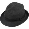 imageVerabella Straw Fedora Hat for Women ampamp Men Foldable Short Brim Trilby Beach Sun HatBlack