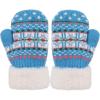 imageVerabella Boys Girls Sherpa Lined Fuzzy Cuff Winter Mittens Kids Knitted Gloves 3 Pairs3 Pairs Style8