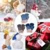 imageVerabella Boys Kint Gloves Girls Stretch Touchscreen Winter Knit Gloves wFur Cuff HeatherBlueTeal