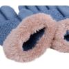 imageVerabella Boys Touchscreen Gloves 2 Pack Kids Magic Stretch Knit Gloves wFur Cuff HeatherBlue