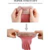 imageVerabella Girls Knit Gloves 3 Pack Kids Stretch Touchscreen Winter Gloves wFur Cuff Dark PinkPinkLight Blue