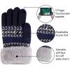 imageVerabella Kids Knit Gloves Boys 3 Pack Touchscreen Winter Knit Gloves wFur Cuff BlueTealBlack