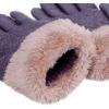 imageVerabella Kids Winter Gloves 3 Pack Girl Stretch Touchscreen Knit Gloves wFur Cuff PurpleRedBlue