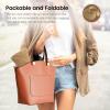imageVerabella Sun Visors for Women UV Protection Wide Brim Ponytail Beach Hat Roll Up Packable Straw Visor HatNatural