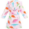 imageVerabella Boys Girls Plush Soft Fleece Printed Hooded Cover upDinosurepink