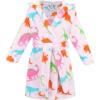 imageVerabella Boys Girls Plush Soft Fleece Printed Hooded Cover upDinosurepink