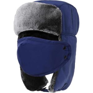 imageWinter Faux Fur Outdoor Trapper Cap Ushanka Russian Hats with Windproof Facemask