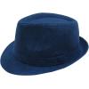 imageVerabella Unisex Short Brim Panama Style Natural Straw FedoraTrilby Summer HatNavy