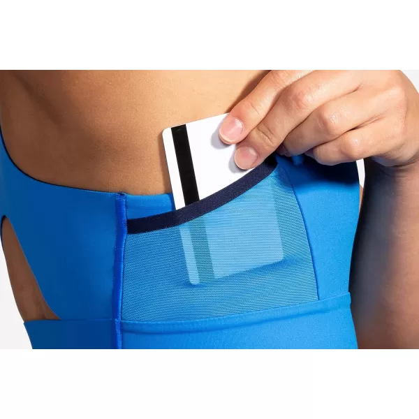 Brooks Womens 3 Pocket Sports Bra for Running Workouts ampamp SportsBlue Bolt