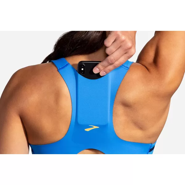 Brooks Womens 3 Pocket Sports Bra for Running Workouts ampamp SportsBlue Bolt