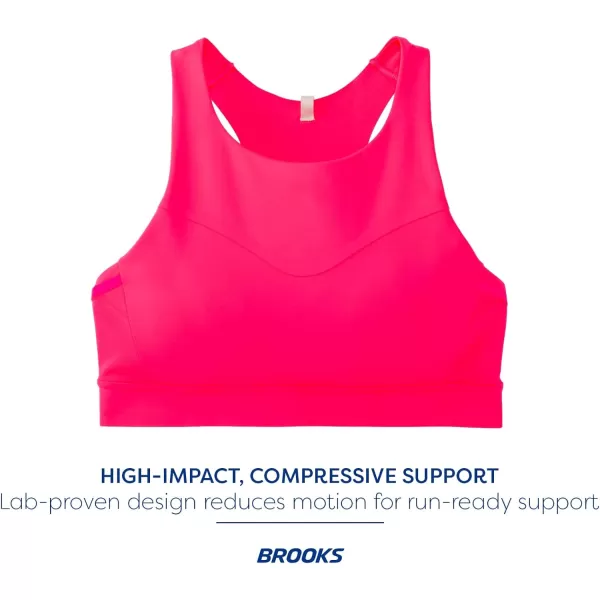 Brooks Womens 3 Pocket Sports Bra for Running Workouts ampamp SportsHyper Pink